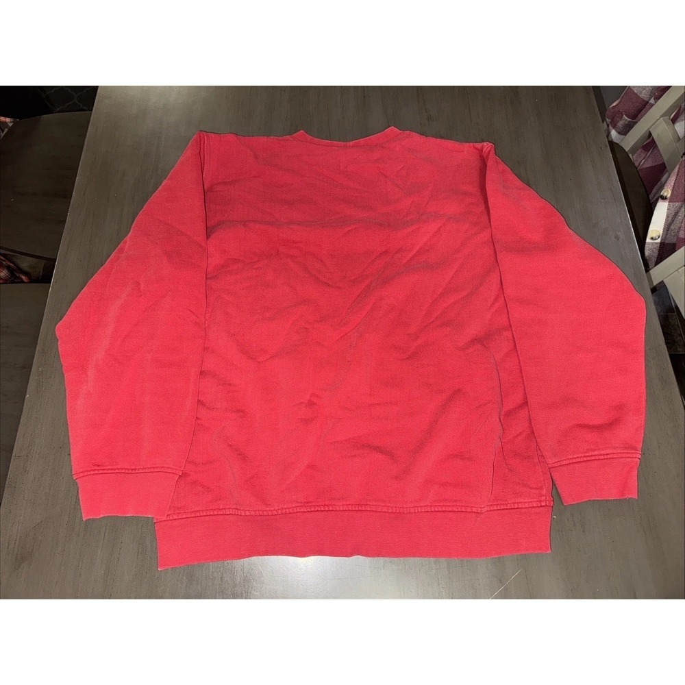 Vintage Nike Crewneck Sweatshirt Size‎ large center swoosh 90s nike Red Gray - Picture 2 of 10